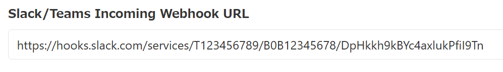 Webhook URLの設定