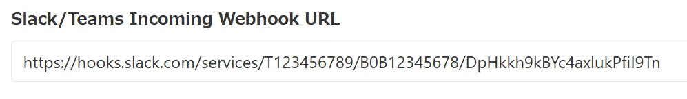 Webhook URLの設定