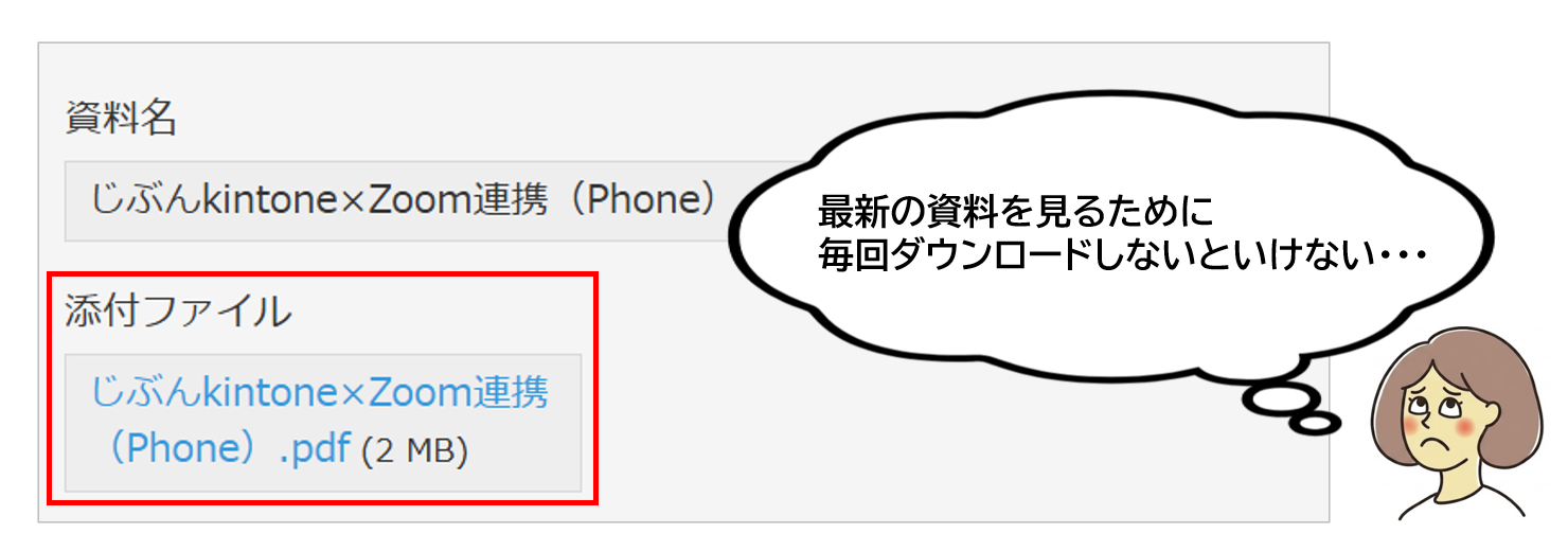 PDFをダウンロードして確認する煩わしい場面