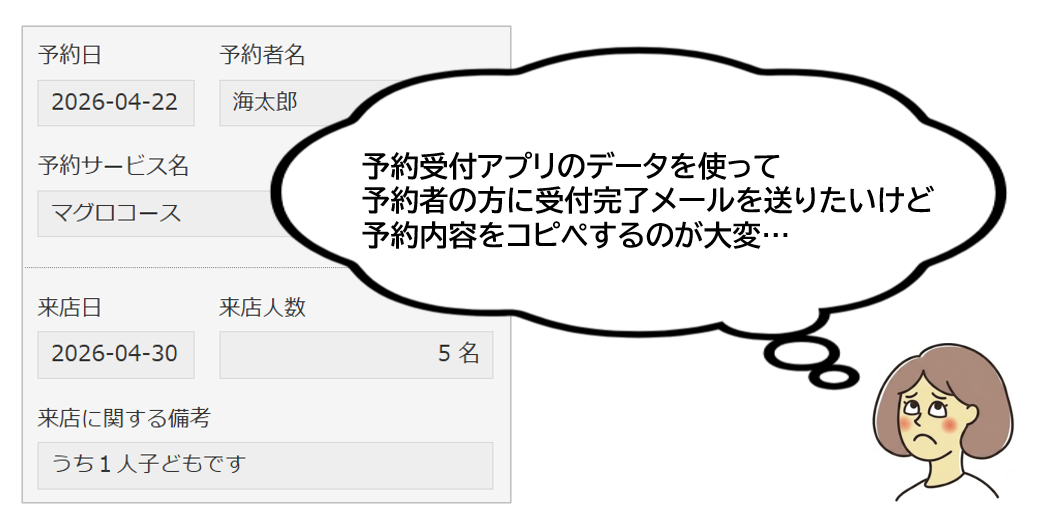 複数フィールドのコピーが煩雑になりやすい場面のイメージ