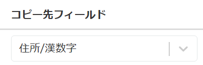 変換先フィールドの設定