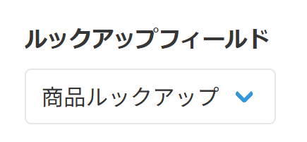 ルックアップフィールドの設定