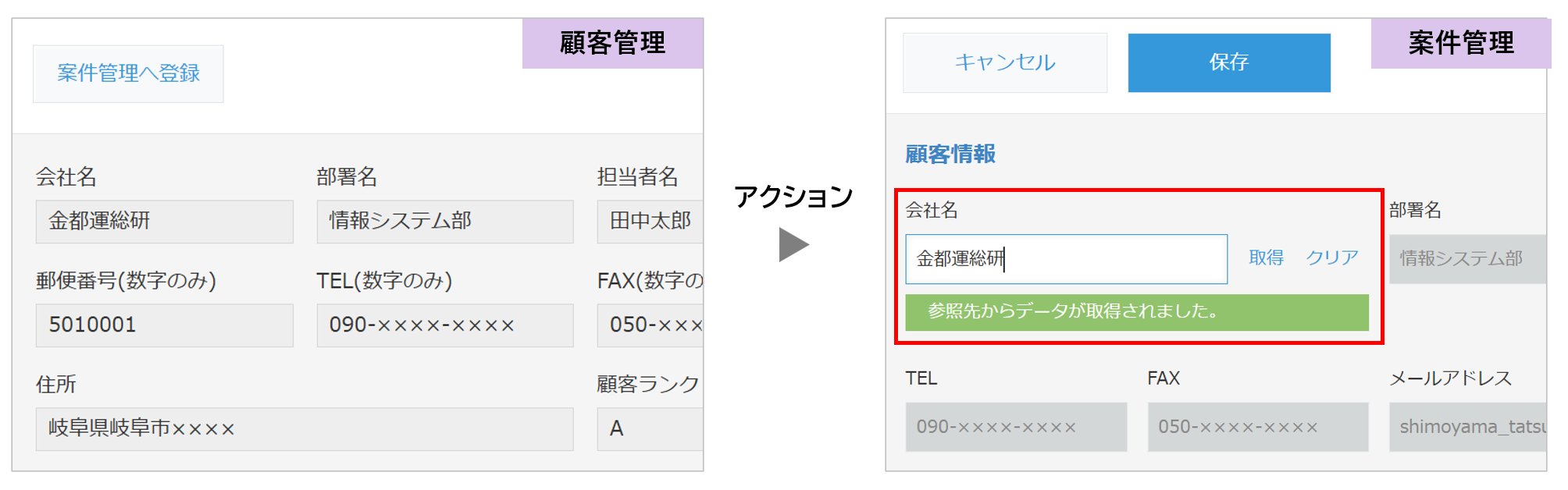 ルックアップ自動取得プラグインの動作イメージ