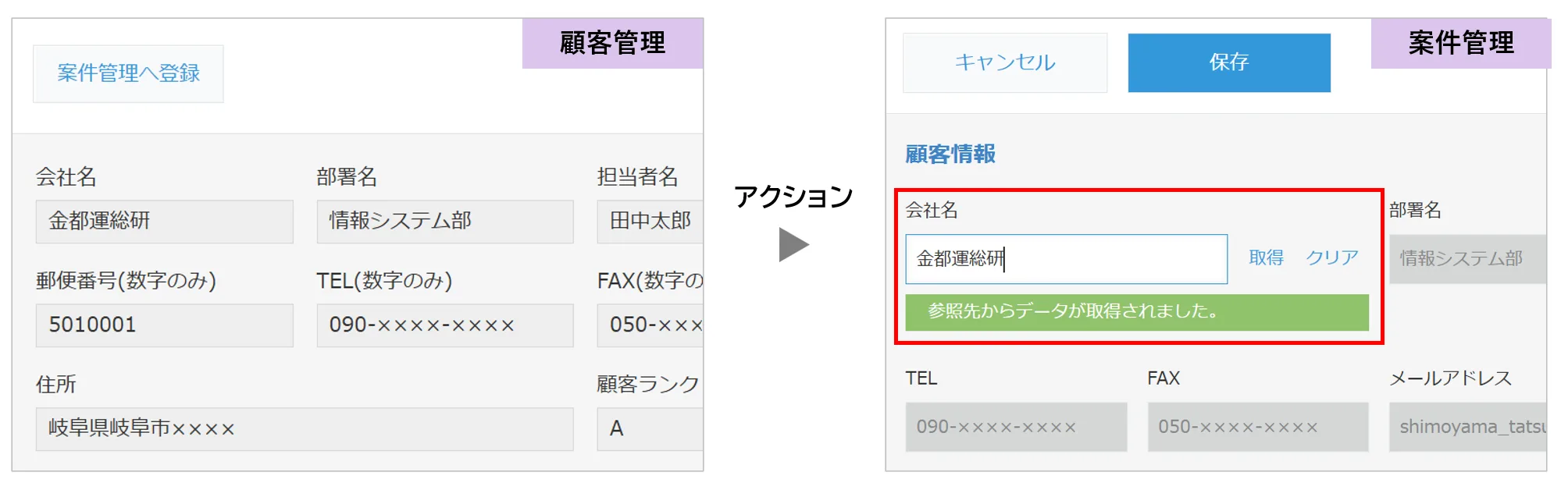 ルックアップ自動取得プラグインの動作イメージ